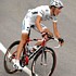 Andy Schleck dans le maillot blanc de meilleur jeune pendant la 14ème étape du Giro d'Italia 2007
